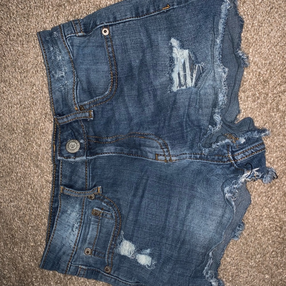 aeropostale ripped jean shorts
